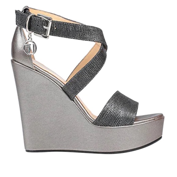 Trussargi Jeans platform wedge sandals, Sz 7.5 - Picture 1 of 4